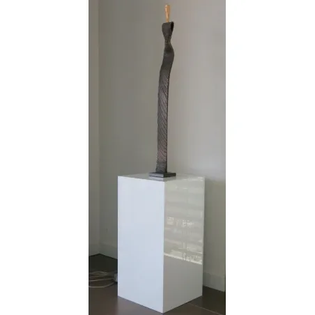 Solits podie hvid højglans, 40 x 40 x 100 cm