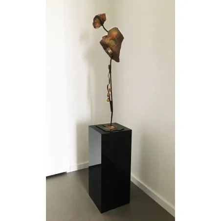 Solits podie sort højglans 50 x 50 x 100 cm