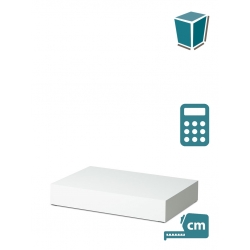 Butiksvinduespodie, hvid, efter mål