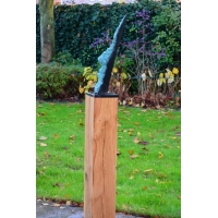 Podie af egetræ, slebet