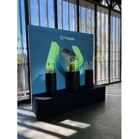 Montre af plexiglas, rund, efter mål