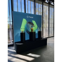 Montre af plexiglas, rund, efter mål