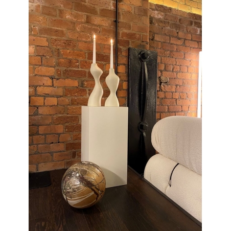 MDF witte sokkels | plantenzuilen | zuilen wit MDF zijdeglans